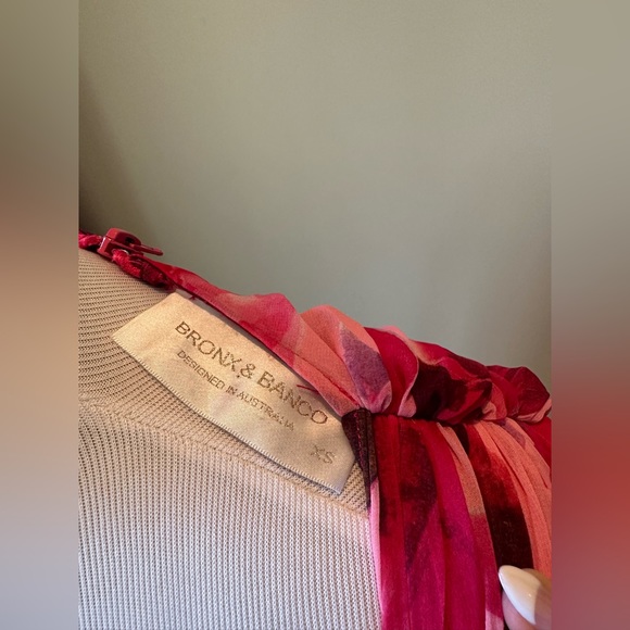 Bronx and Banco pink long sleeve floral mini dress - Picture 4 of 6